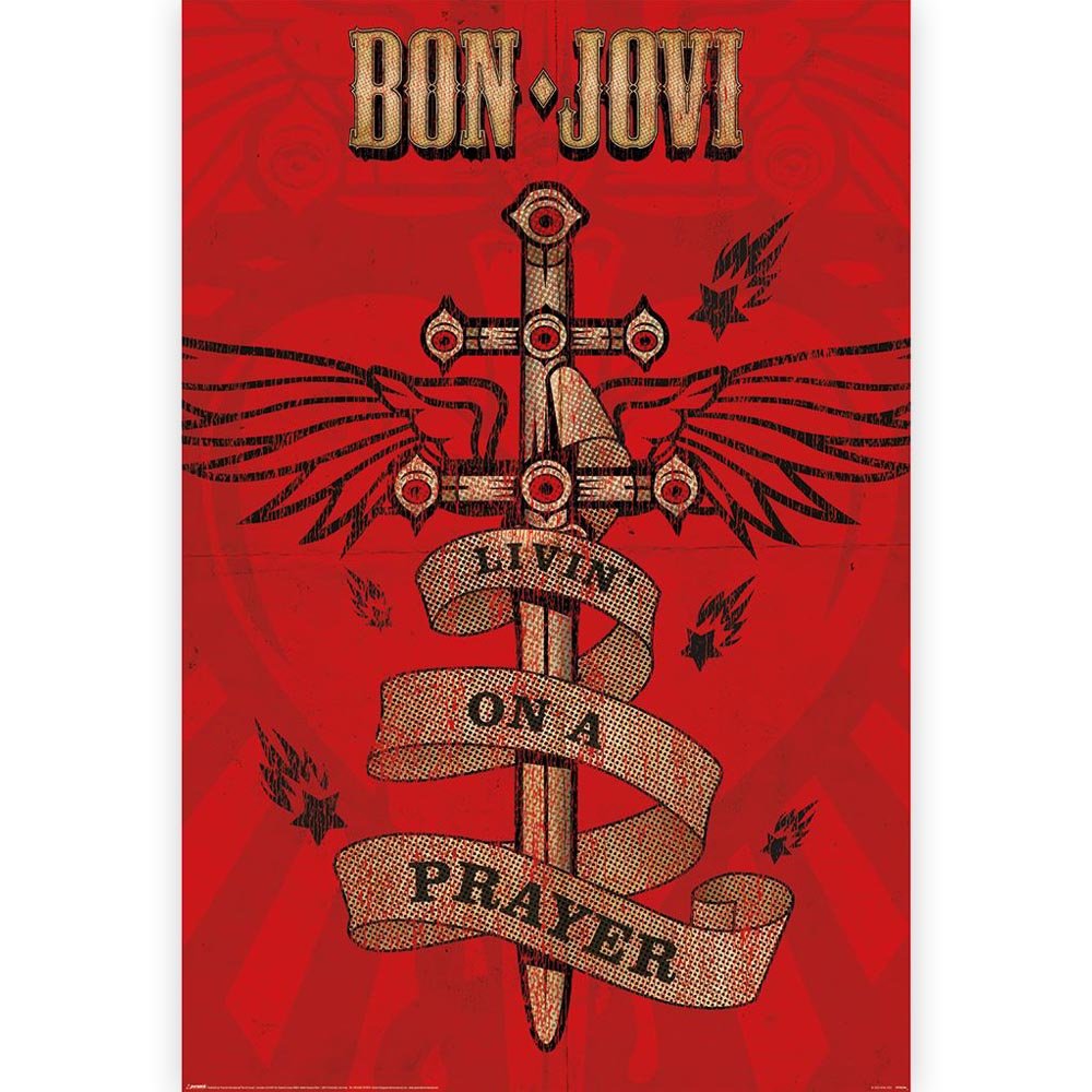 BON JOVI ボンジョヴィ - Livin' On A Prayer / ポスター - PGS